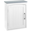 Kleankin Bathroom Wall Mobile at one door with adjustable shelf, 41x18.5x52cm, white and Grey - Borgè