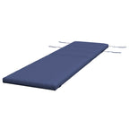 Outsunny cushion for deck chairs and sunbed bed with fixing laces, dark blue - Borgè