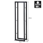 shelf porta vertical wood for black iron interior, 40x25x150cm - Borgè