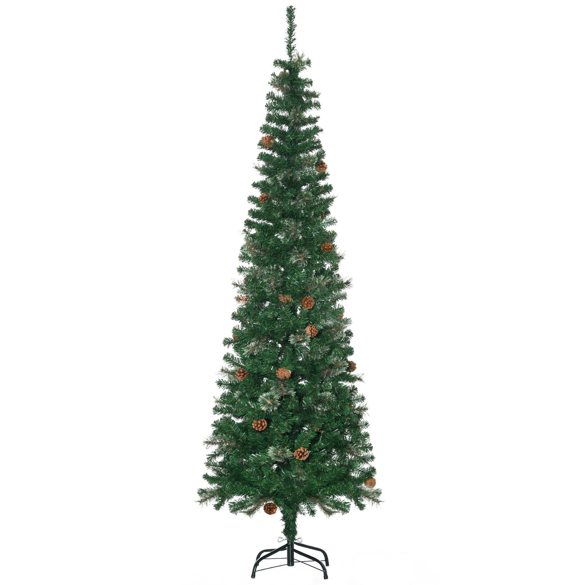 Christmas Tree with decorative Pine Cones | 195cm - Borgè