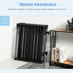 8 Section Folding Dog Safety Gate, Self-Locking & Locking System, Black - Borge' Group Limited