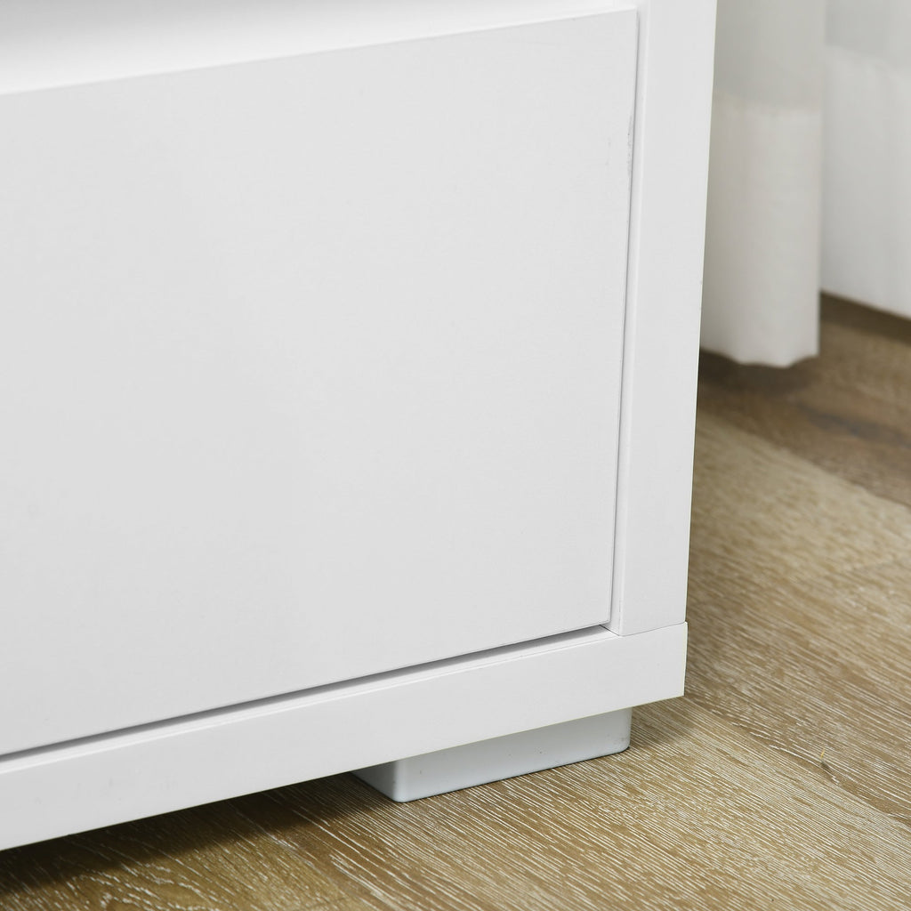 Homcom 3 -drawer chest of drawers in white chipboard for bedroom, study and living room, 70x37x75cm - Borgè