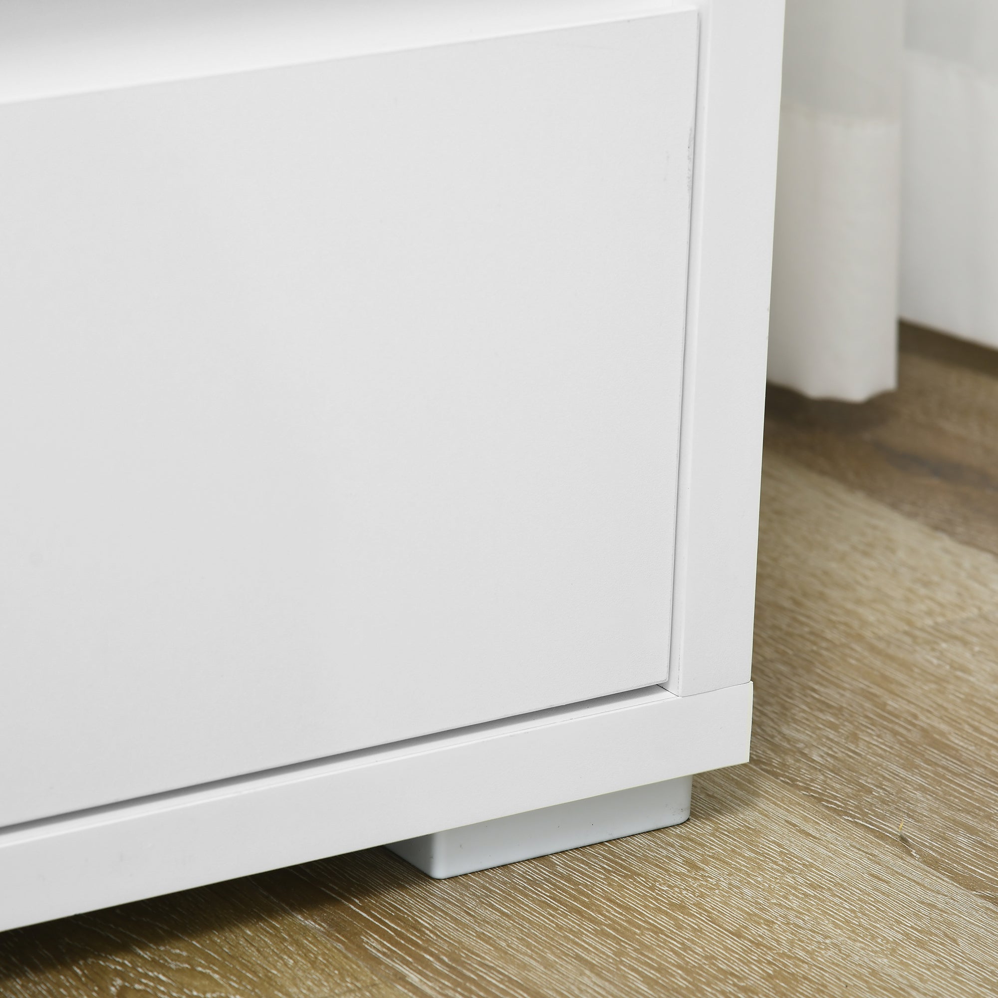 Homcom 3 -drawer chest of drawers in white chipboard for bedroom, study and living room, 70x37x75cm - Borgè