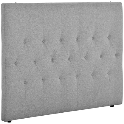 Grey Headboard with Buttons for Double Bed Size | 160x120cm