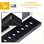 Rabbit and Guinea Pig Cage with 4 Wheels, House and Ramp, Natural Wood, Grey and White, 90x53x59cm - Borge' Group Limited