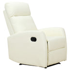 Relaxable Relaxable Armchair 170 ° With Ergonomic Adjustable Poggiapiece in LIBERPELLE 65 × 92 × 100cm cream - Borgè