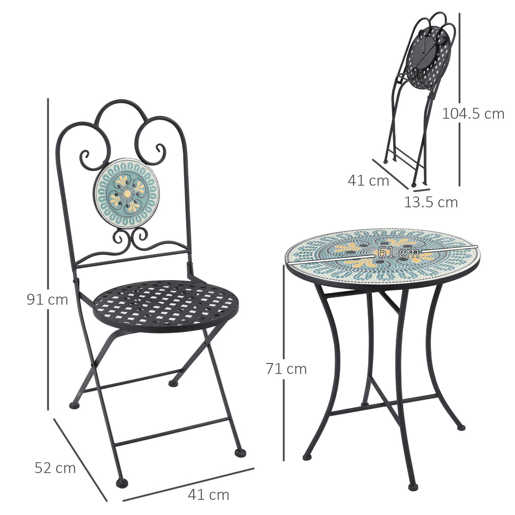 VERDANT | 3 Pcs Garden Table and Chairs - Borge' Group Limited