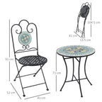 VERDANT | 3 Pcs Garden Table and Chairs - Borge' Group Limited