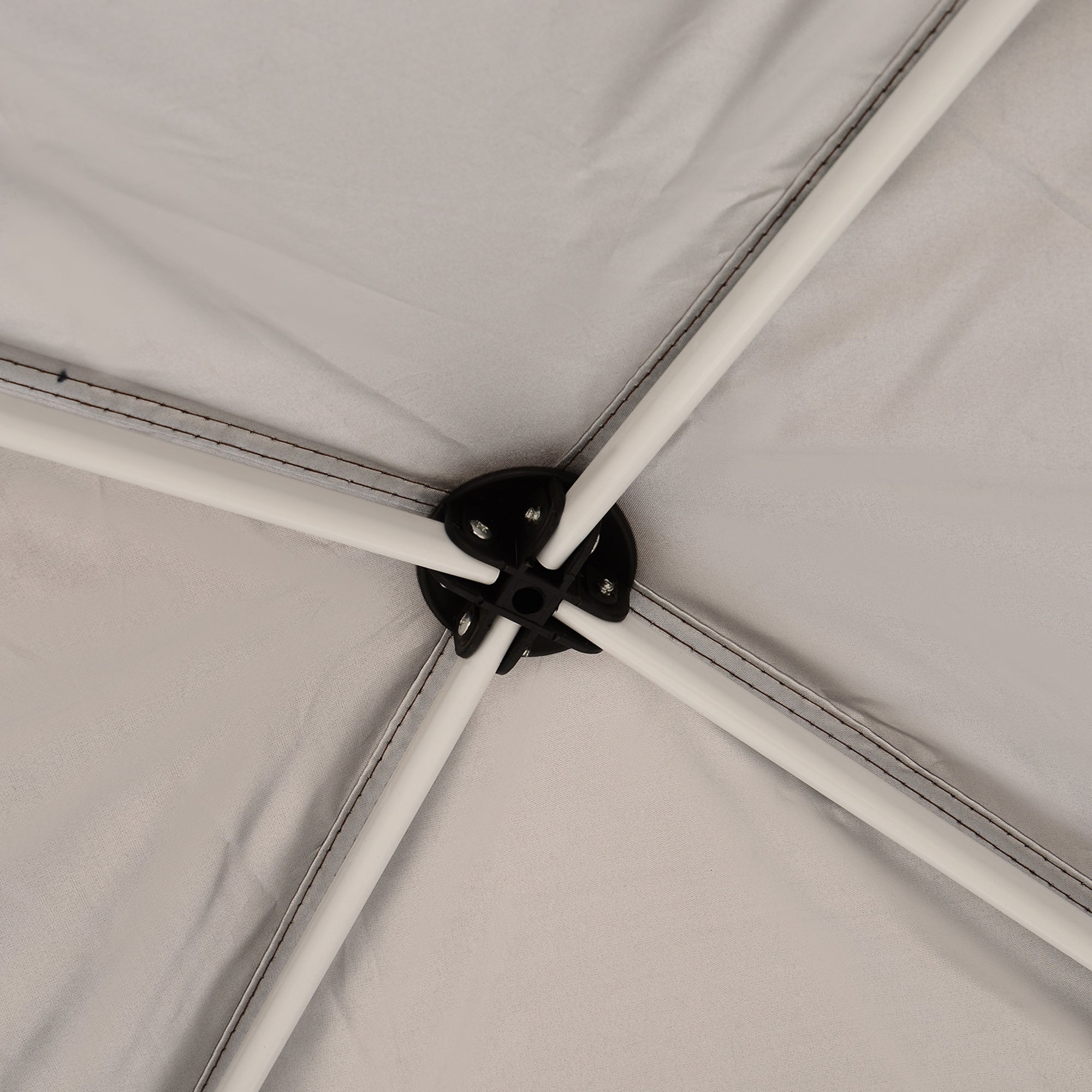 Outsunny Garden Folding Gazebo 2.4x2.4m with steel structure and windproof ropes, coffee - Borgè