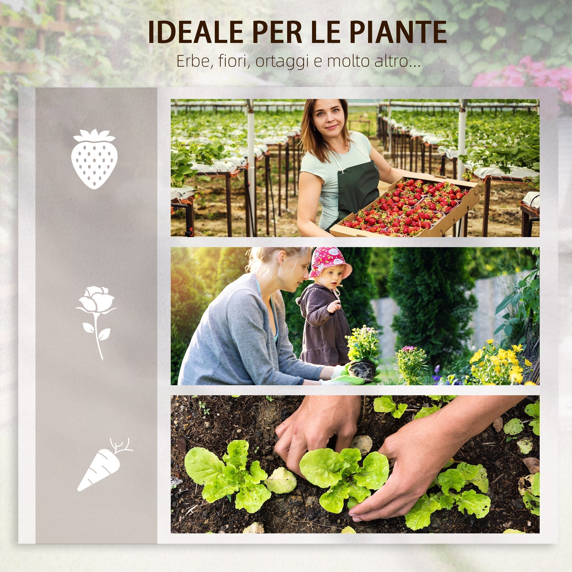 Outdoor Planter 5 Piece Modular Open Bottom in Fir Wood, 230x230x28 cm - Borge' Group Limited