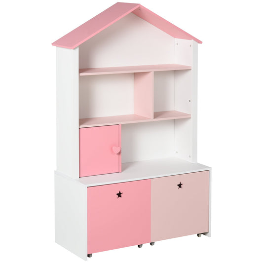 Homond bookcase Rosa Caregochi Board for children's bedroom and teenagers with 2 removable drawers, 80 x 34 x 130 cm