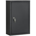 Kleankin Medicinal locker with 3 shelves and block with steel keys, 30x14x46cm, black - Borgè