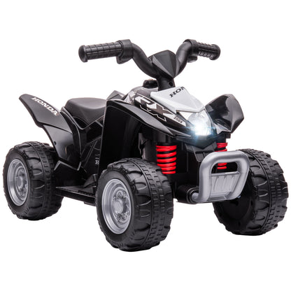 Black Quad Bike for Children 18-36 months with LED lights, Horn and Pedals | 65.5x38.5x43.5 cm - Borgè