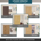 Sliding Door Kit with tools, rollers, guide, blocks and hexagonal key, 186x2.5x3.77 cm - Borgè