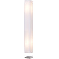 Lamp from the ground with fabric flat, white - Borgè