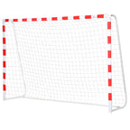 Football and soccer door in PE plastic for adults and children, 302x83x201Cm white - Borgè