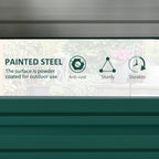Outsunny For Open Raised Raised Garden Bed with coating, in galvanized steel, 120x60x30.5 cm, green - Borgè