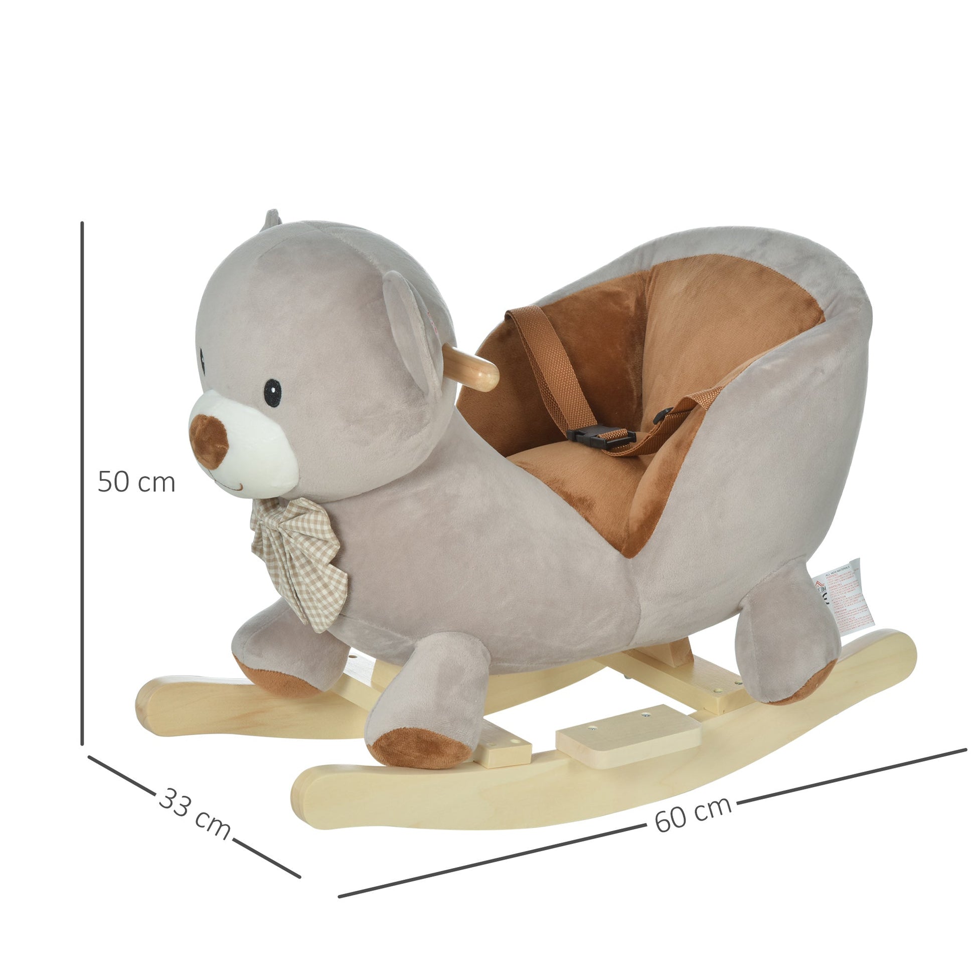 Homcom Orso for children's shaped swing 18-36 months - gray - Borgè