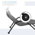 Ultimate Comfort: Deluxe 2-Seater Sun Lounger with Wheels, Padded Headrest, and Roof in Stylish Gray (200x137x138 cm) - Borge' Group Limited