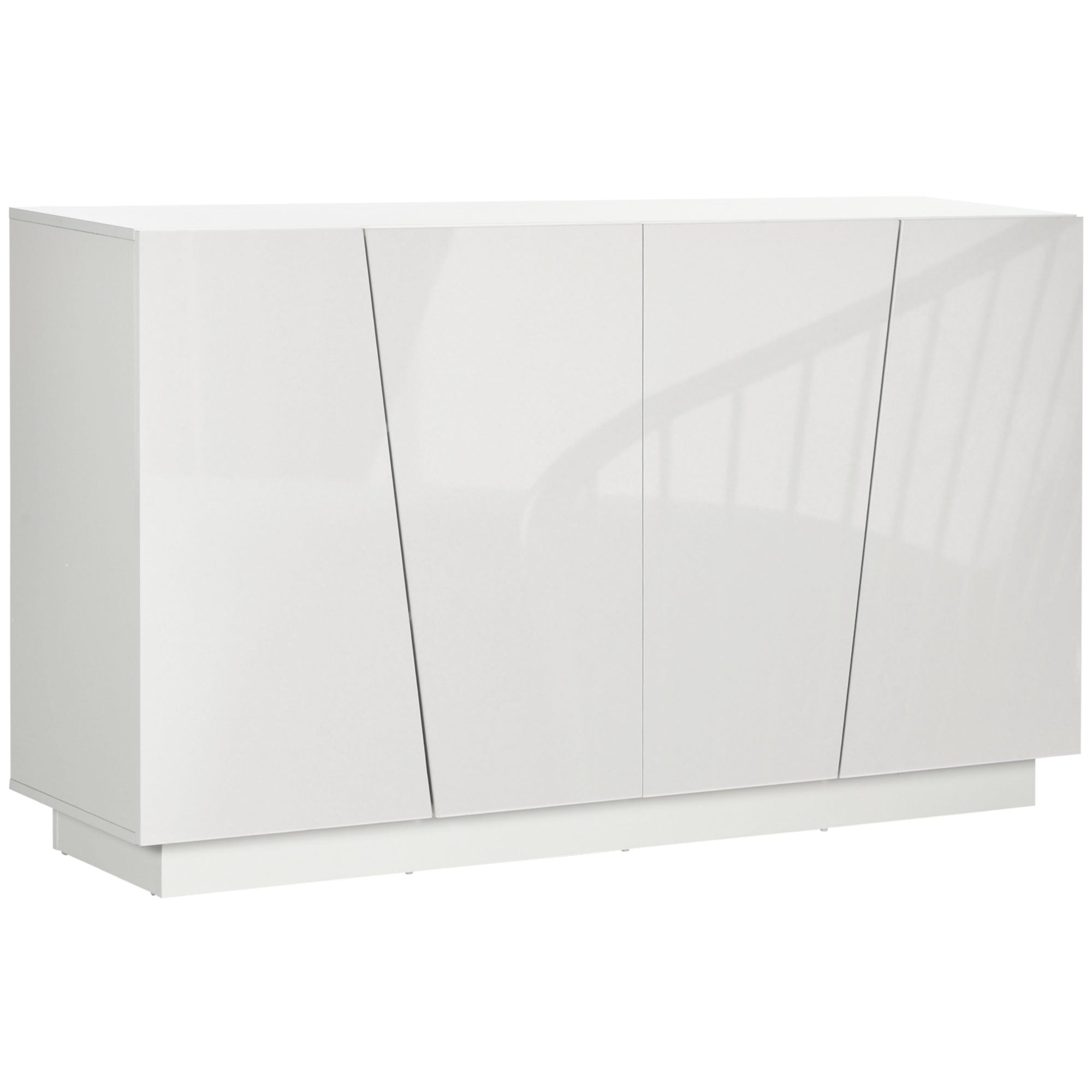 Homcom Multiuse cabinet in 5 -level white chipboard with adjustable shelf on 3 levels, 150x40x88 cm - Borgè