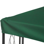 Outsunny coverage for gazebo 4x3 m at 2 levels in polyester with straps and 10 drainage holes, green - Borgè