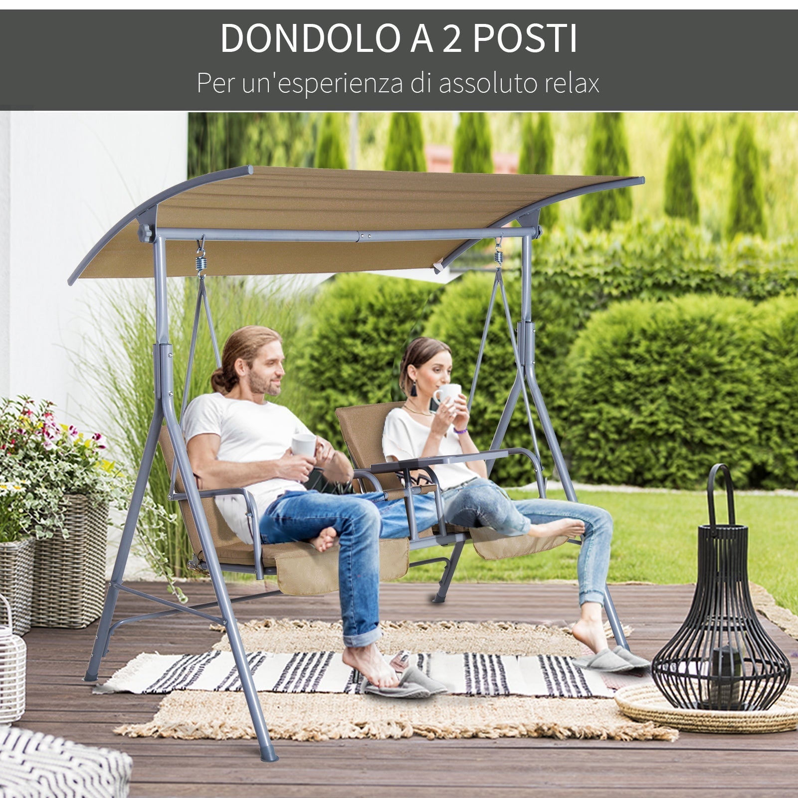 SALFORD | 2 Seater Garden Swinger / Rocking Chair - Borgè