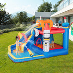 Inflatable Game for Children 3-8 Years Space Theme with Bag, 11 Stakes and Patches Included, 340x270x227 cm - Borge' Group Limited