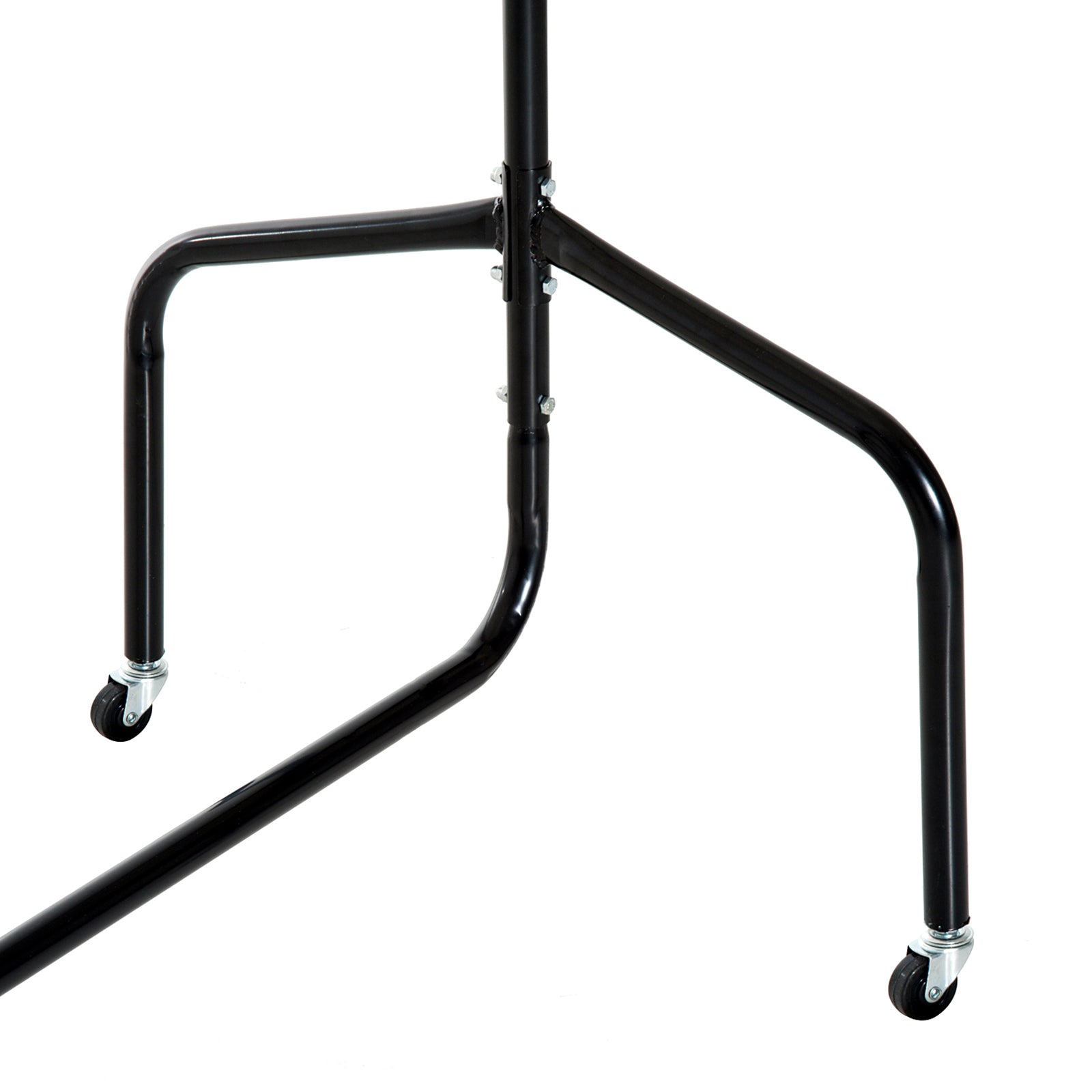 Homcom rella hanger hangers in metal attachment, stand for dresses with wheels, black, 150x60x170cm - Borgè