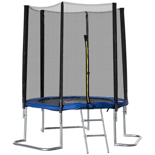 elastic trampoline for adults with safety and scale network, internal and external use, 223x223x230cm, blue - Borgè