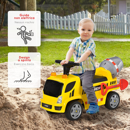 Machine for children rideable 18-36 months - yellow - Borgè