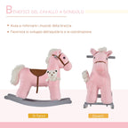 Plush Pink Rocking Horse | 18-36 Months - Borgè
