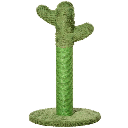 Cactus Cat Tree for cats with Scratch Pole, 40x40x65cm, green - Borgè