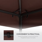 Outsunny spare roof for 3x3m gazebo at 2 levels and UV -resistant, coffee resistant - Borgè