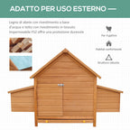 Wooden Chicken Coop with Waterproof Roof, Prefabricated Outdoor Chicken Coop, 160x98. 5x107cm - Borge' Group Limited