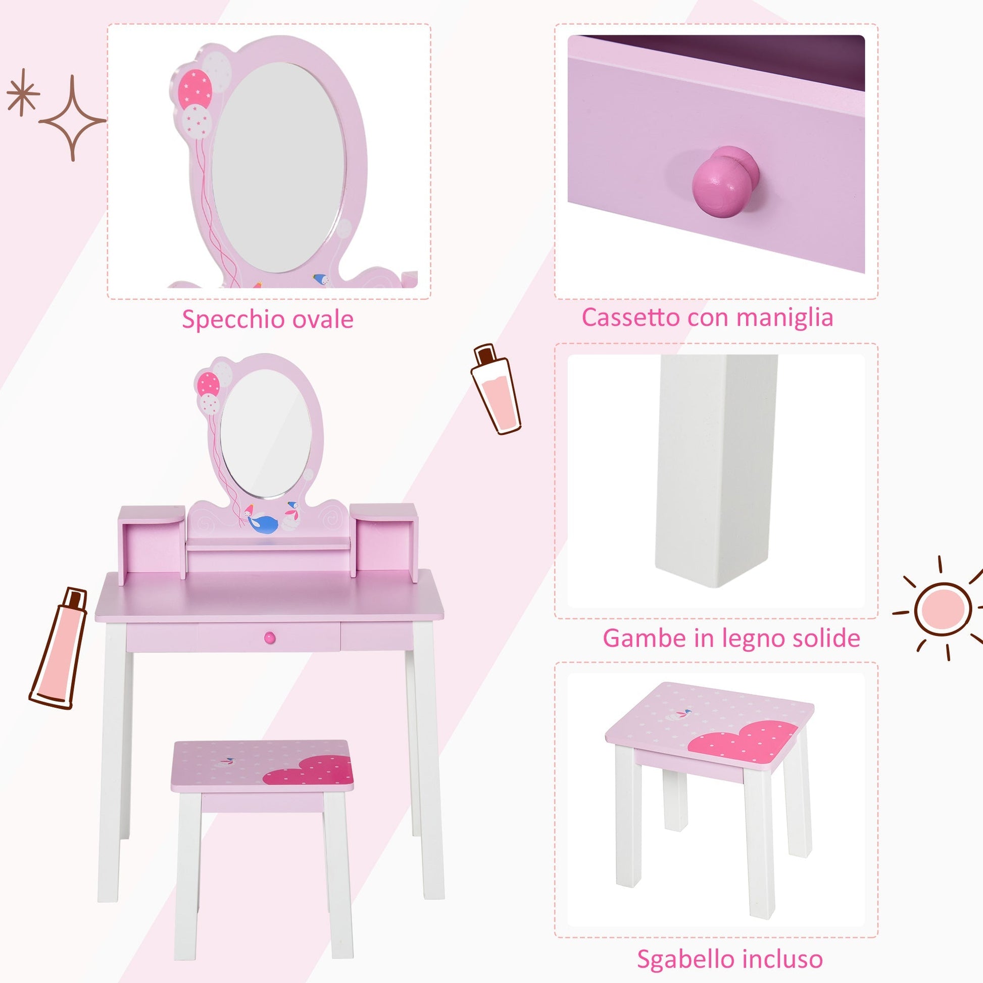 Makeup Table for Girls +3 years - Borgè