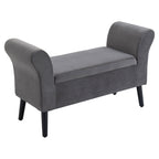 Padded container bench for bedroom and entrance to Bed Bed - Grey - Borgè