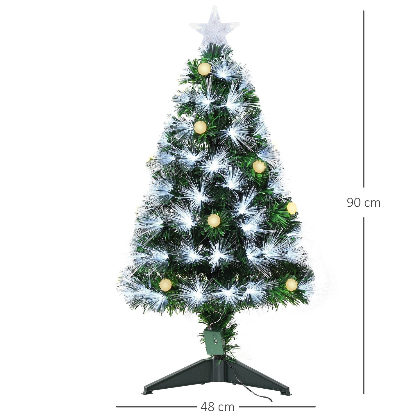 Christmas tree in 90 cm optic fiber with LED lights - Borgè