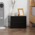 Homcom Set 2 Modern suspended bedside tables in bedroom, 40x30x15cm, black - Borgè