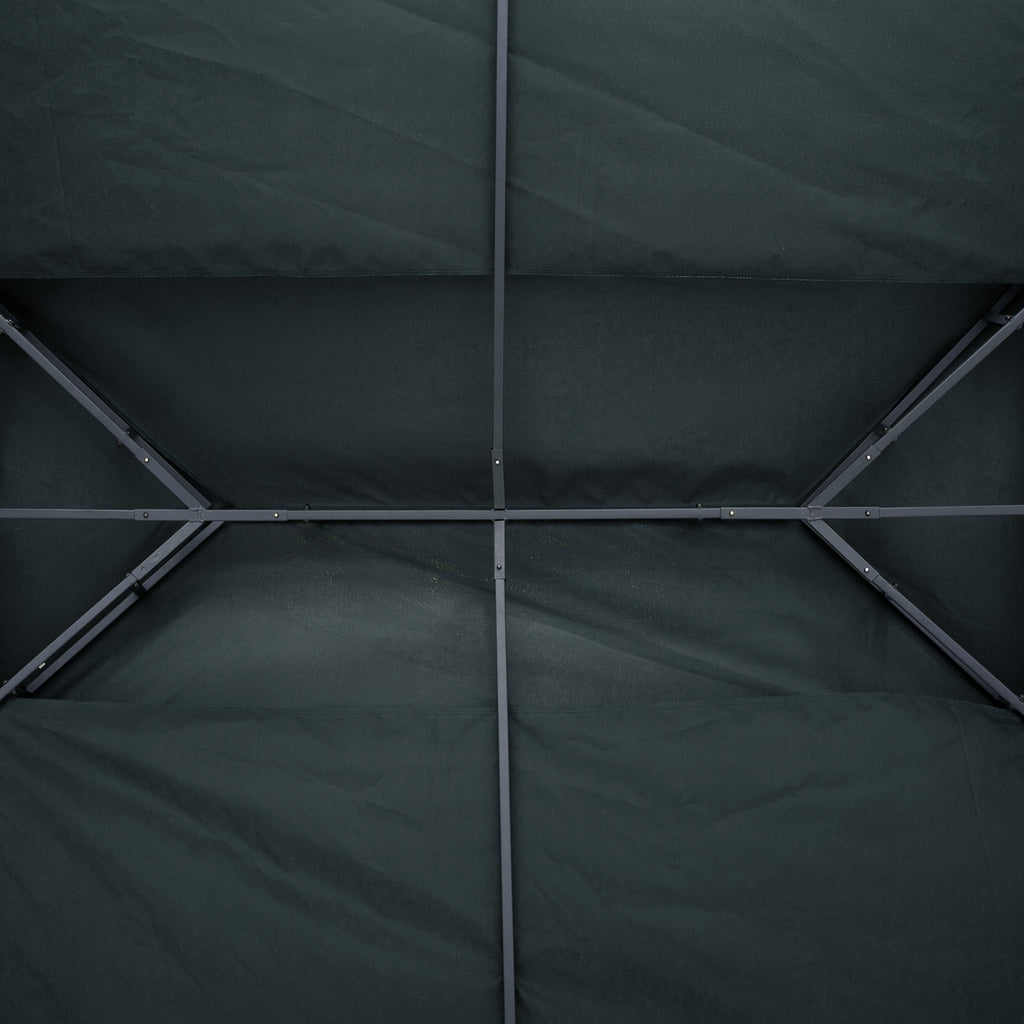 Outsunny coverage for gazebo 4x3 m at 2 levels in polyester with straps and 10 drainage holes, anthracite gray - Borgè