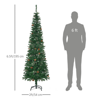 Christmas Tree with decorative Pine Cones | 195cm - Borgè