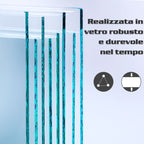 Sliding Door Smudged Glass Effect with Aluminum Track , 90x205cm | - Borgè