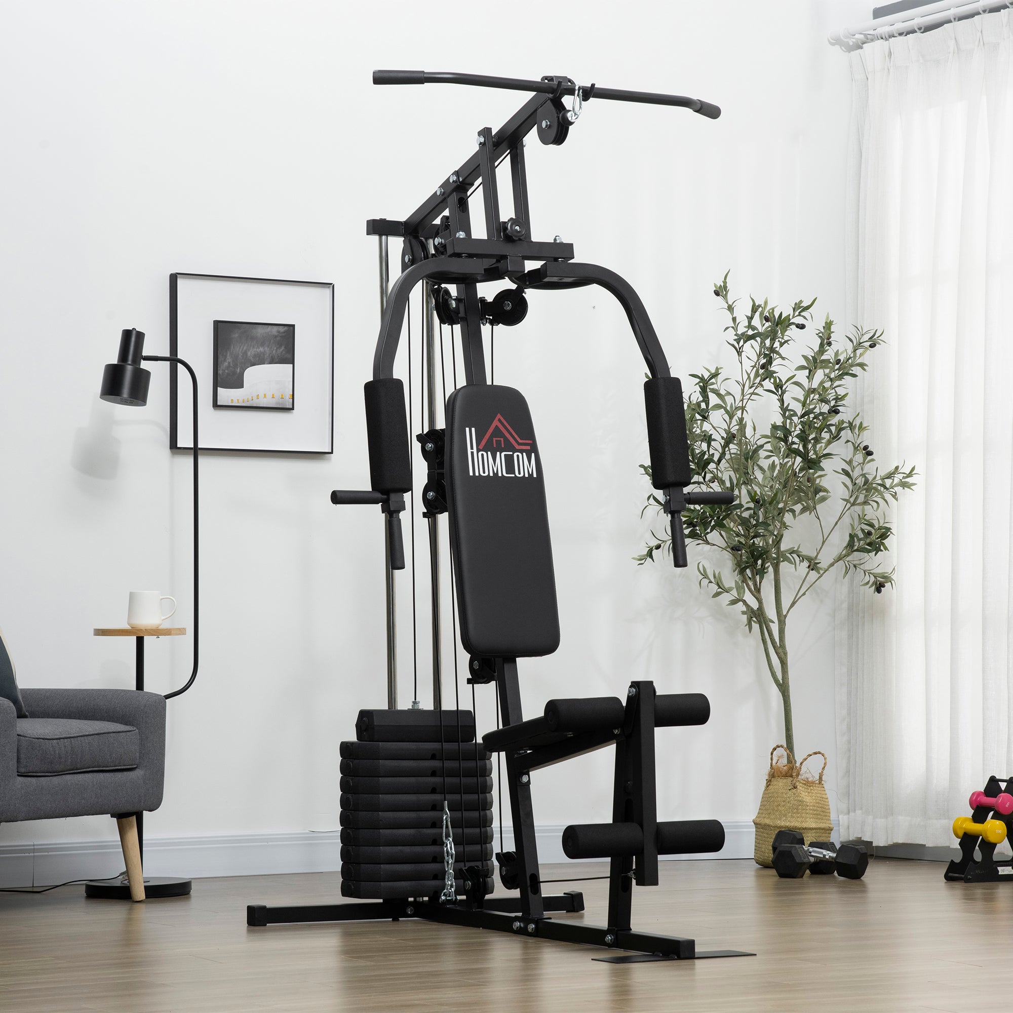Fitness Station with 45kg Weights (135x103x210cm) - Borge' Group Limited