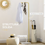 entrance hangers, bedroom and metal living room and marble, 35x25x152 cm, gold and white - Borgè