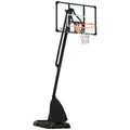 SportNow basketball basketball basketball, adjustable in height and laptop with scoreboard and wheels, 107x70cm, black and red - Borgè