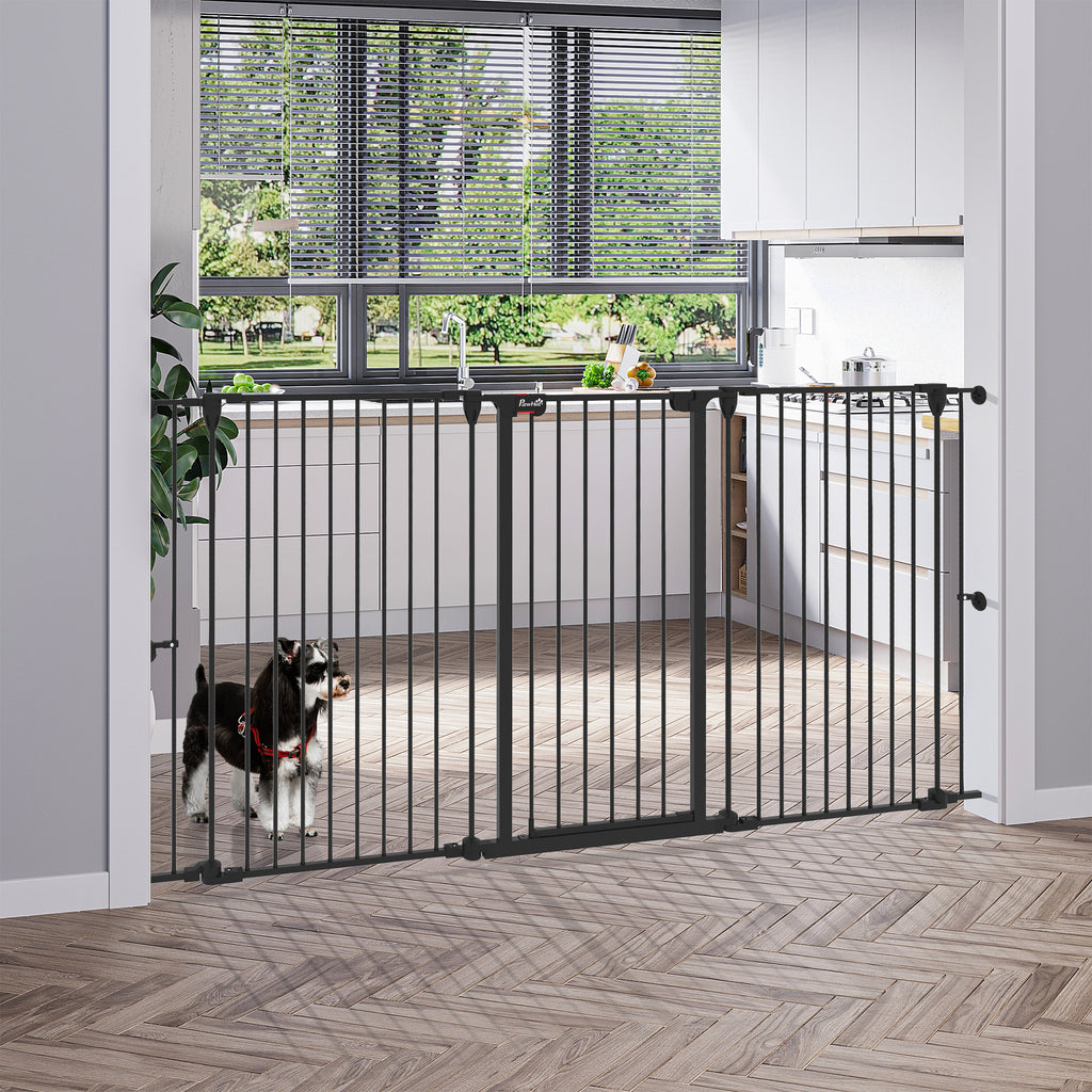 PAWHUT DOCK FOR DOGES Average size with 3 panels with double lock system, 206x90cm, black - Borgè