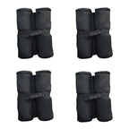 Set of 4 Gazebo Weights in Waterproof Fabric to be Filled with 15kg of Sand or Gravel - Black - Borge' Group Limited