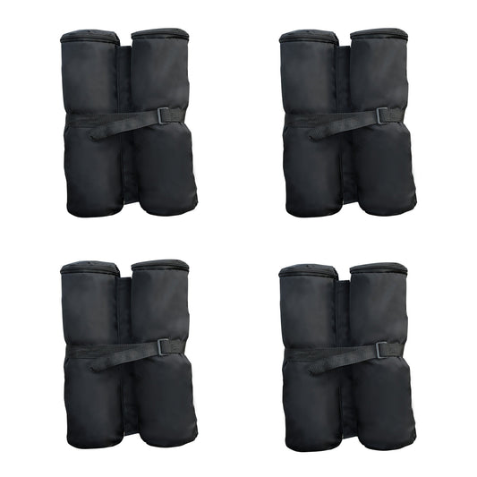 Outsunny Set 4 weights for gazebo in waterproof fabric to be filled with 15kg of sand or gravel - black