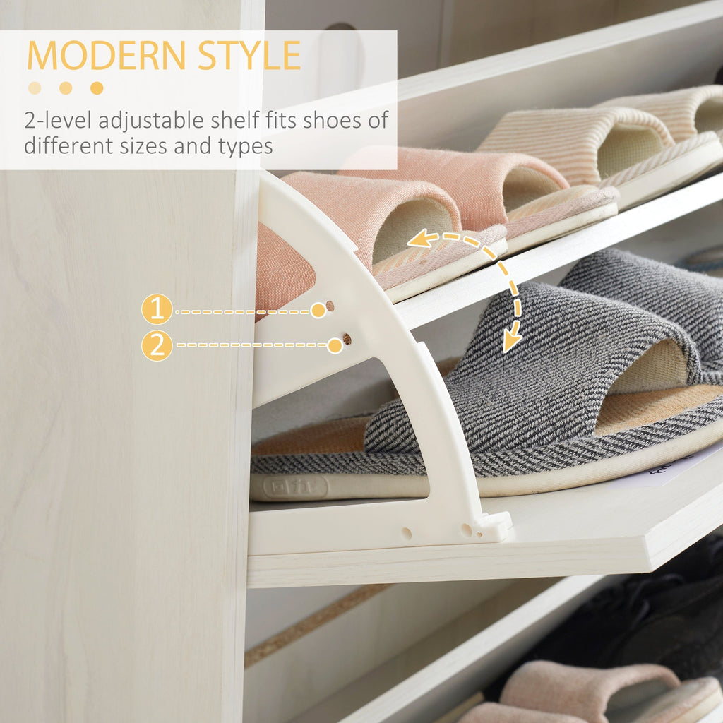Mobile Scarpper saving in chipboard with 3 drawers and 2 adjustable internal shelves, 70x23.5x122 cm, white - Borgè