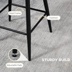 SOFTY | Ivory Set of 2 Kitchen Stools Set | 52x53x93 cm - Borgè