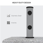 Outsunny base for 28kg granite umbrella with extendable handle and wheels, 41x41x37.5cm, gray - Borgè